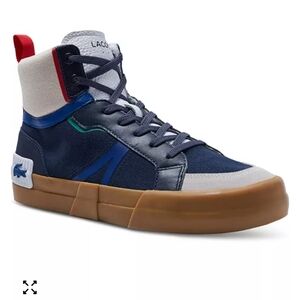 Lacoste High-Top Sneaker in Navy, Gum & White New In Box Sz 7.5